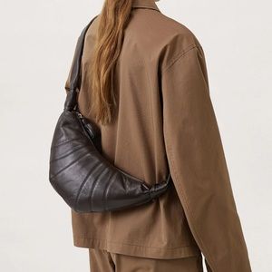 Small Croissant bag in dark brown